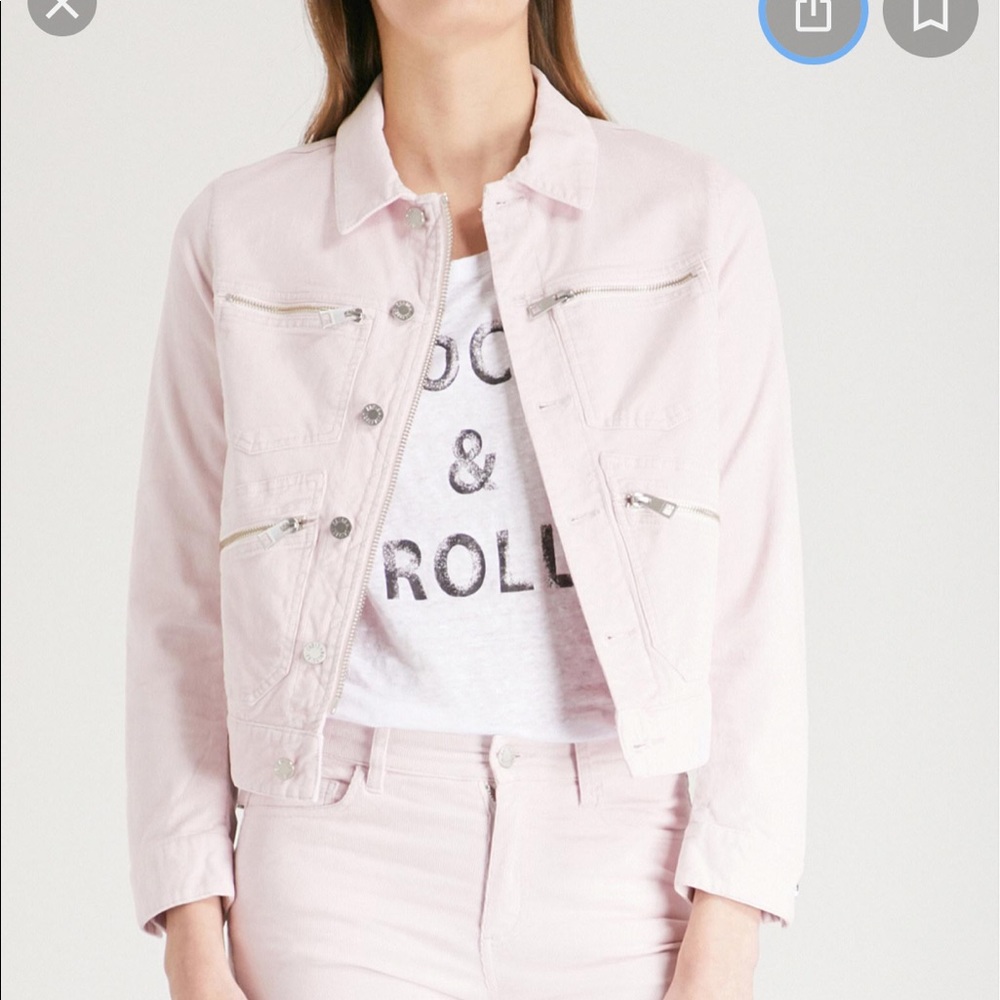 Zadig and Voltaire Pink Corduroy Jacket
